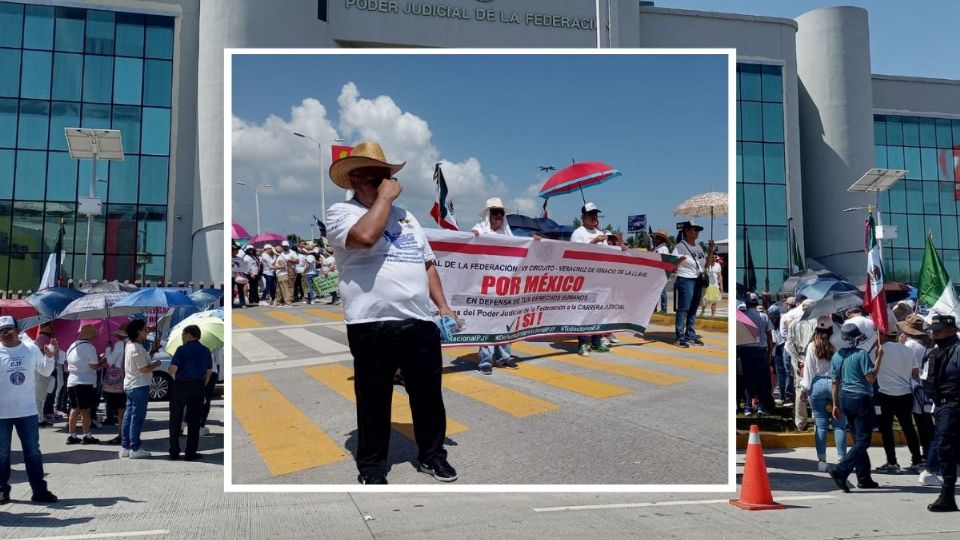 En Veracruz, marchan contra la Reforma del Poder Judicial de la Federación