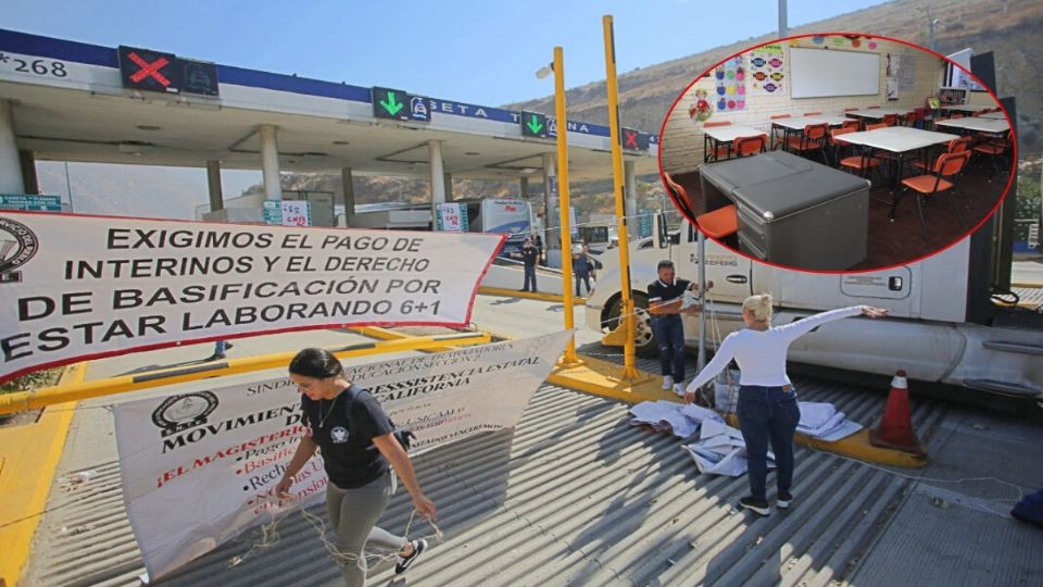 Como parte de las actividades que han hecho los trabajadores en Baja California es la toma de algunas casetas