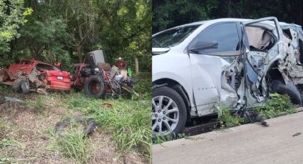 Accidente en La Tinaja - Cosoleacaque deja 2 muertos y 4 lesionados, entre ellos un menor