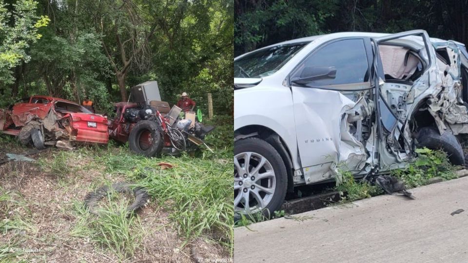 Accidente en La Tinaja - Cosoleacaque deja 2 muertos y 4 lesionados, entre ellos un menor