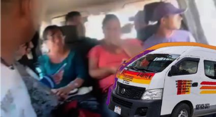 Chofer de combi de Pachuca se enoja por reclamos y baja a pasajeros a mitad de calle | VIDEO