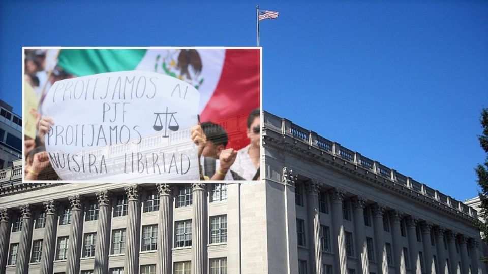 Imagen de la Cámara de Comercio de EU y las protestas contra la reforma judicial