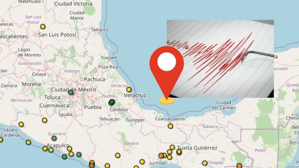 Los dos sismos registrados en Veracruz la madrugada de hoy 28 de agosto