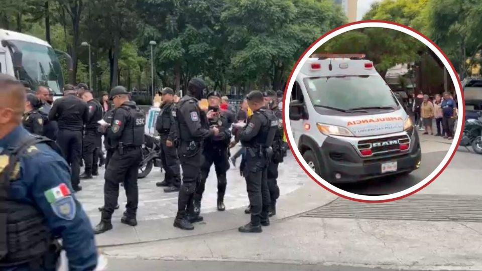 El hombre, que vestía pantalón de mezclilla blanco y playera naranja, presentaba una herida en la pierna izquierda, por lo que fue trasladado al hospital Belisario Domínguez.