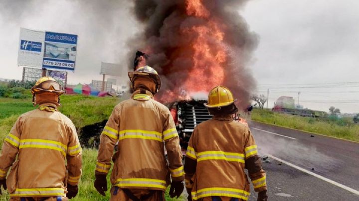 México-Pachuca: Así fue el incendio del tráiler a la altura de Tolcayuca I Fotos