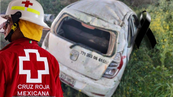 Muere funcionaria de Epazoyucan tras volcar en vehículo oficial; acompañante huyó