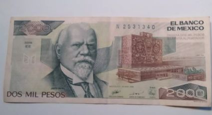 Así es el billete de 2,000 que vale 125,000 pesos; pagará la tanda