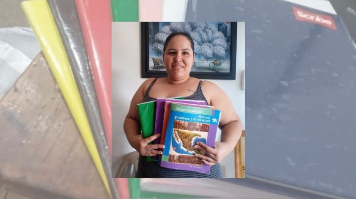 Yenny forra libros en Veracruz para poder comprar los útiles a su hijo