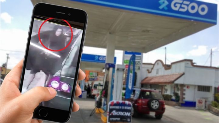 Conductor carga gasolina en Pachuca y de paso roba celular a empleada | VIDEO