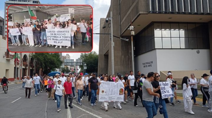 Protesta contra Reforma Judicial: Estudiantes y trabajadores en Nuevo León realizan marcha