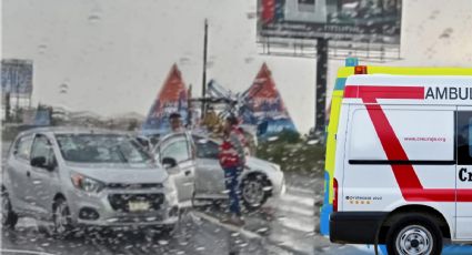 Luvia provoca carambola en la carretera México-Pachuca