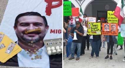 “Traidor”, gritan a Yunes empleados del Poder Judicial en palacio municipal de Veracruz