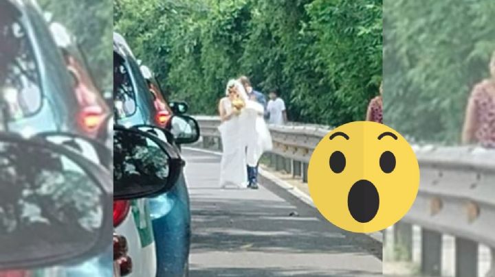 ¡Detengan la boda! Novia se queda varada en el tráfico de Xalapa 