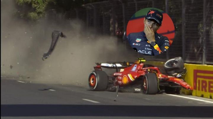 La furia de Checo Pérez, así fue el terrible choque con Carlos Sainz que lo dejó sin podio