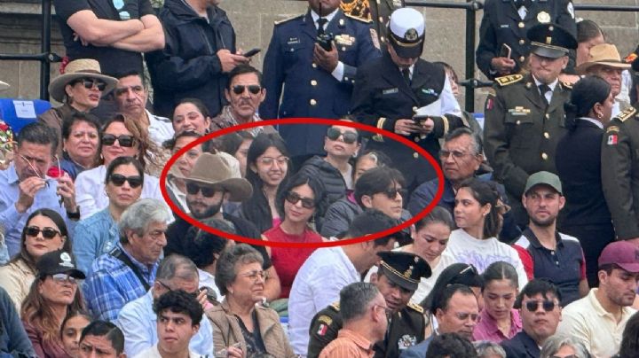 Ángela Aguilar y su esposo Cristian Nodal acuden al desfile en el Zócalo; junto con Pepe Aguilar