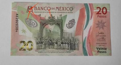 Así es el billete de 20 que por estos errores vale 375,000 pesos; pagará el siguiente puente escolar