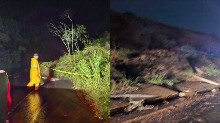 Deslave tras lluvias dejan incomunicados a pobladores de Teocelo: SIOP