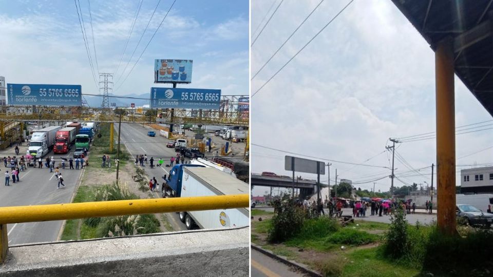 La Secretaría de Seguridad del Estado de México (SSEM) detalló que el bloqueo se registra sobre la carretera Lechería-Texcoco y la avenida Santa Cruz Venta de Carpio.