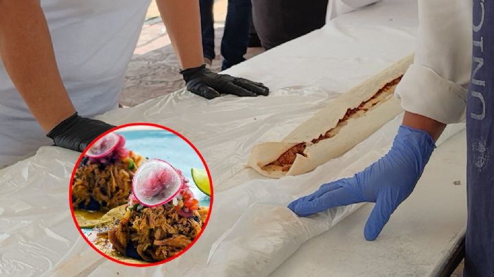 Chiapas rompe el récord Guinness del taco más grande del mundo
