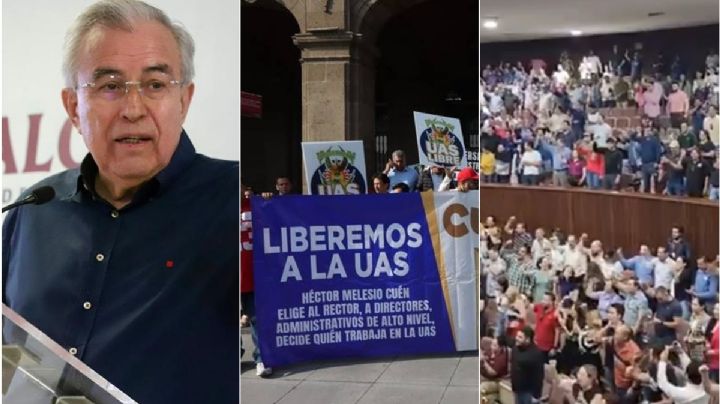 ¡Fuera Rocha! Protesta la UAS por dictamen de su Ley Orgánica