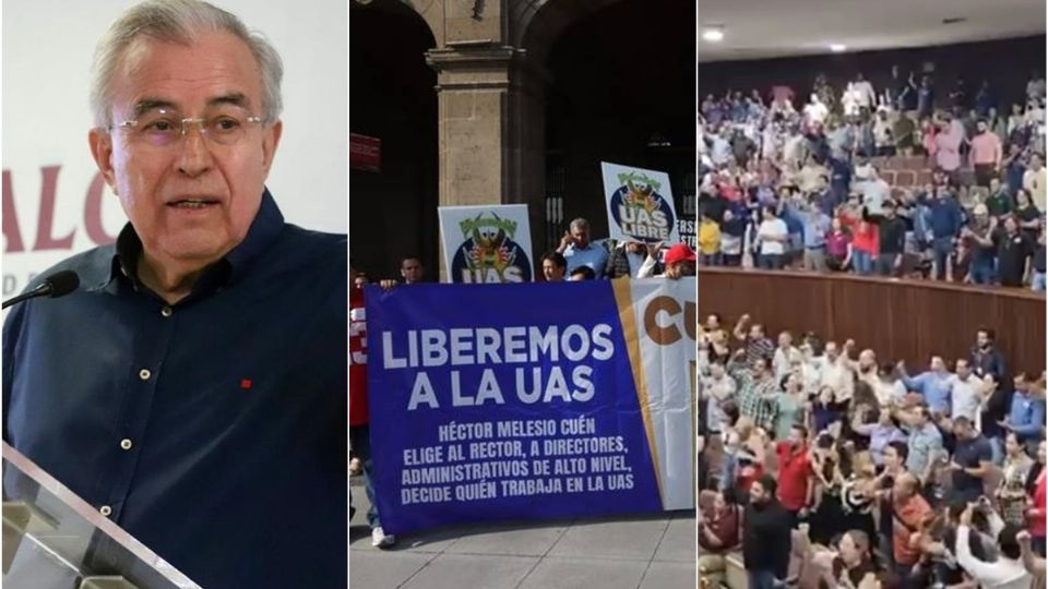 ¡Fuera Rocha! Protesta la UAS por dictamen de su Ley Orgánica