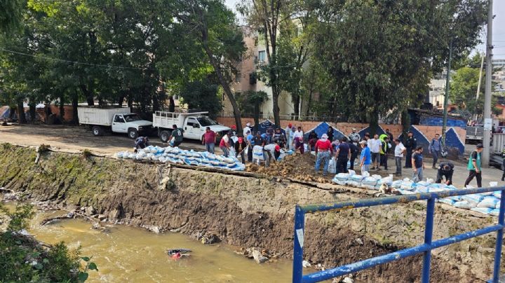 Controlan presa Los Cuartos, pero detectan saturación de cauces en diversos puntos de Naucalpan