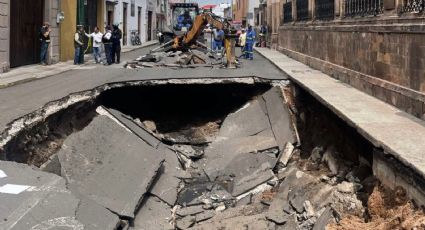 Así quedó la zona del socavón en Irapuato