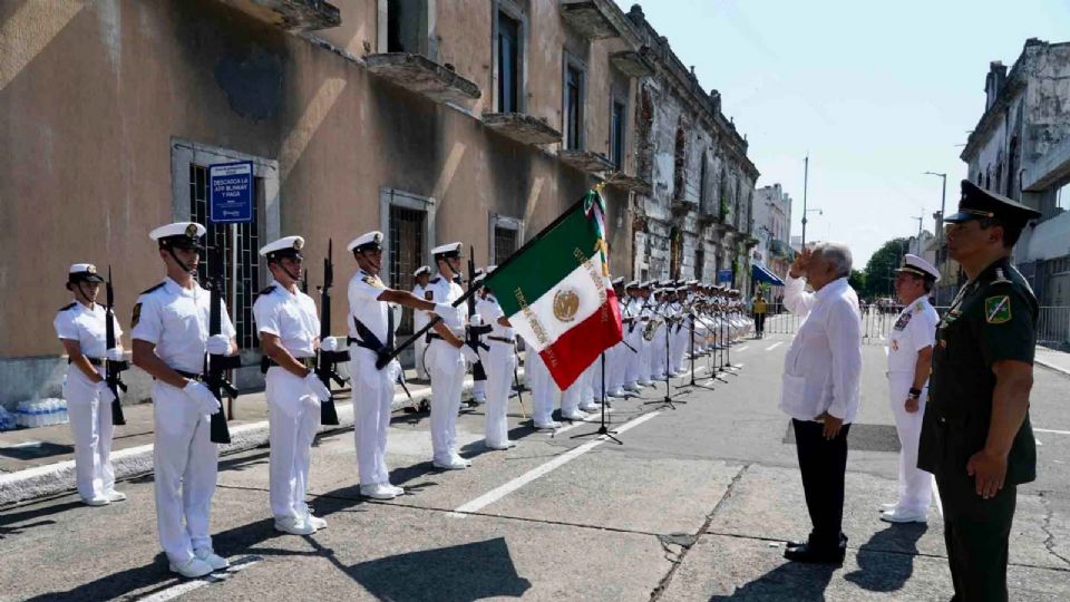 AMLO en su última visita a Veracruz