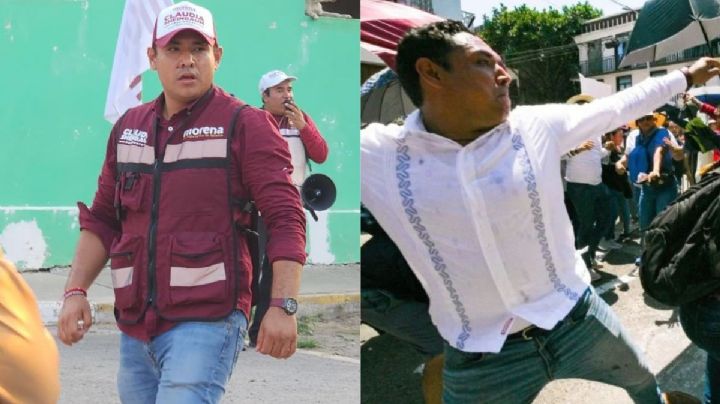 ¿Quién es el trabajador de Cuitláhuac que lanzó botellas en evento de AMLO en Veracruz?