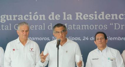 Inaugura Américo albergue y residencia en hospital de Matamoros durante enlace con el presidente AMLO