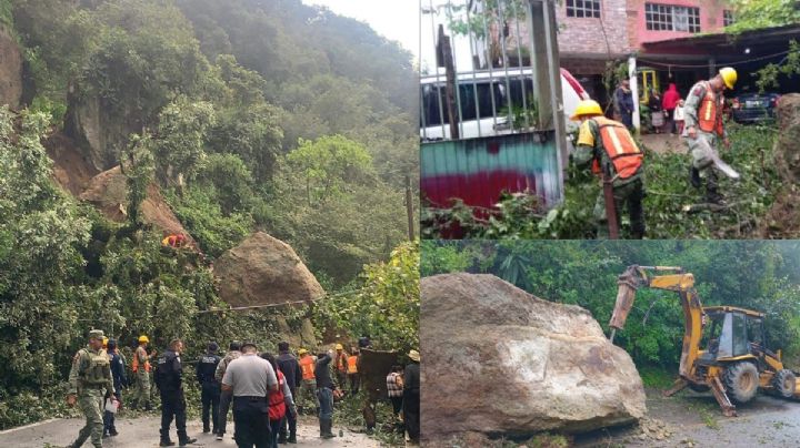 Derrumbe en carretera de Hidalgo: Desalojan viviendas y activan Plan DN-III-E I Fotos