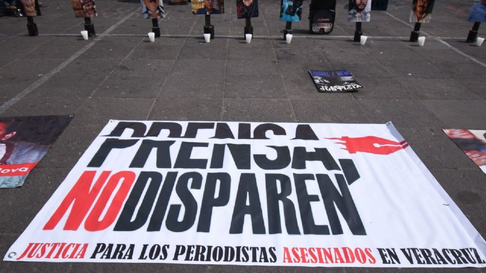 Protesta contra asesinato de periodistas en México