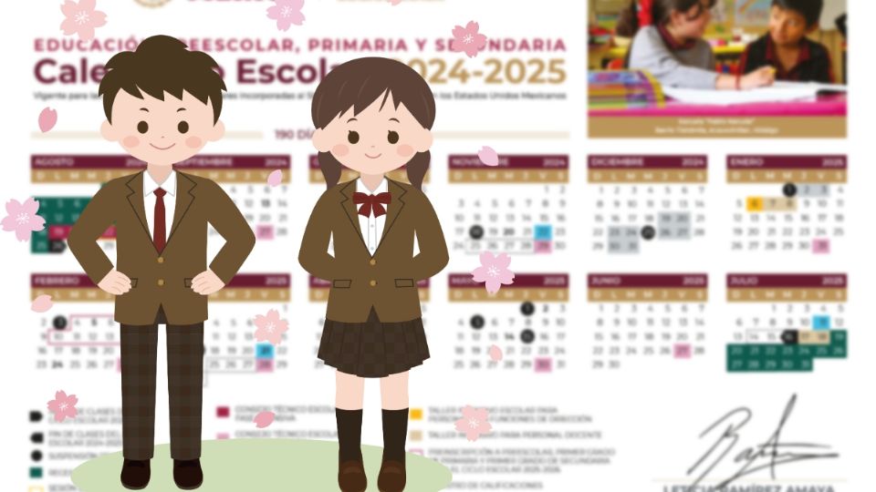 El calendario escolar 2024-2025 marca 190 días de actividades