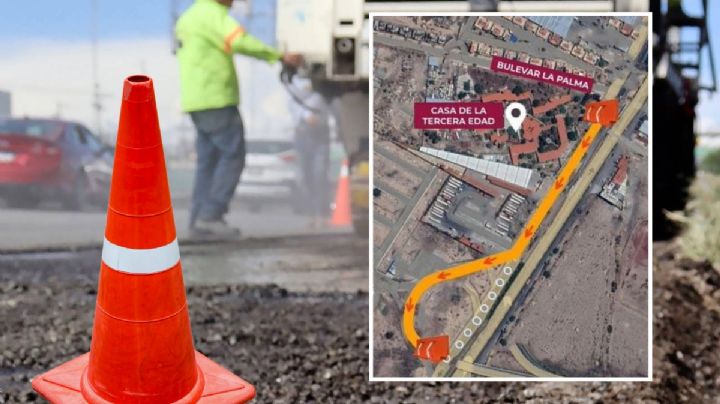 Cierran carril en bulevar Felipe Ángeles por obra, hay tráfico; ¿qué rutas hay?