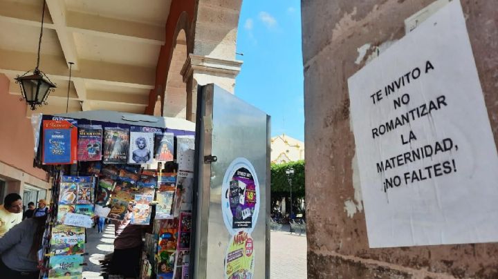 Feministas alzan la voz por el aborto legal con grafitis virtuales en sitios históricos de Celaya