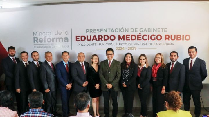 Integran 8 hombres y 4 mujeres gabinete de Medécigo en Mineral de la Reforma