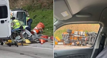 Carretera México-Puebla: Imágenes del accidente que causó la muerte de 3 empleados de Capufe