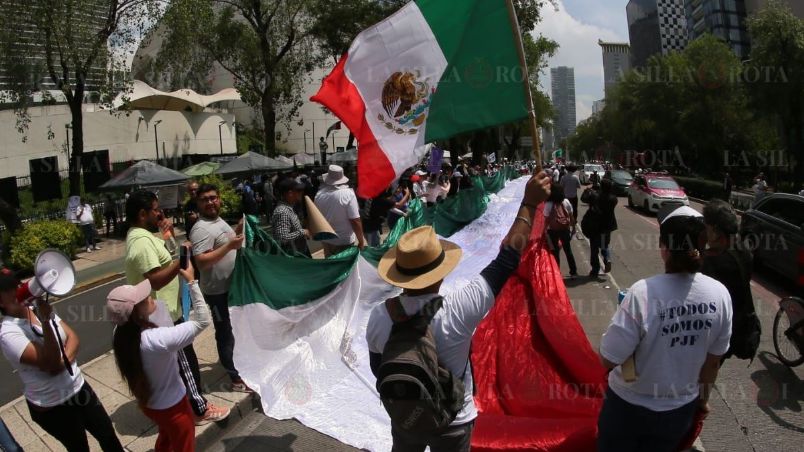 Protestas en el Senado contra la reforma judicial