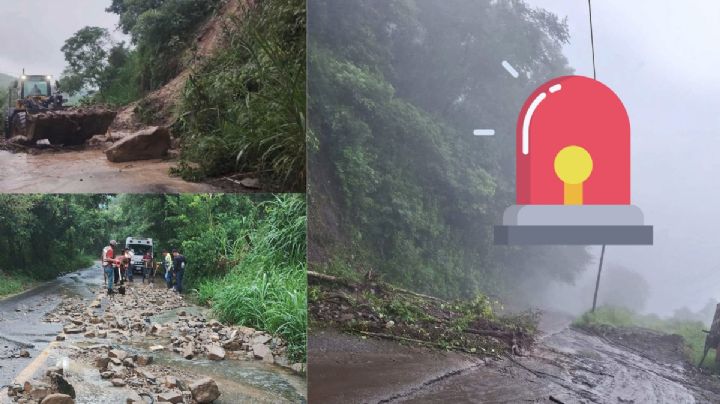 Derrumbes en carreteras de Hidalgo por fuertes lluvias; estas son las zonas afectadas