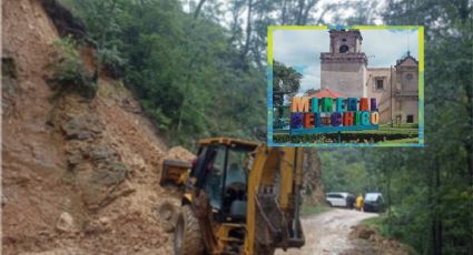 Derrumbe deja incomunicado al pueblo mágico de Mineral del Chico; ¿ya hay paso?