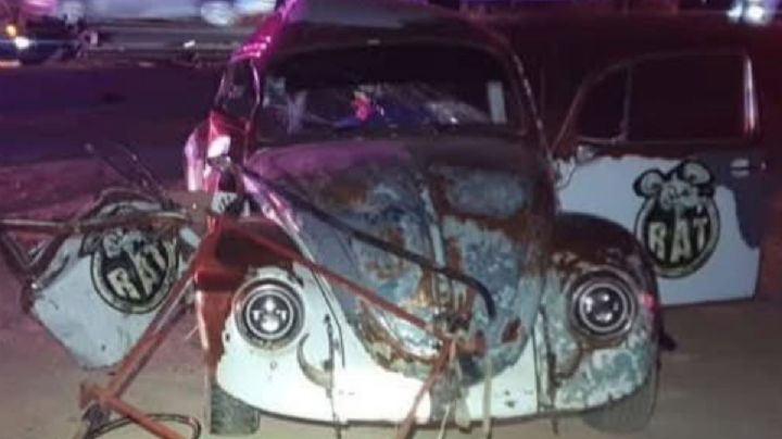 Jóvenes se accidentan a bordo de un Vochito; uno de ellos, menor de edad murió