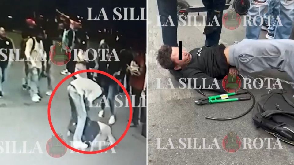 Ladrón llora tras ser golpeado por comerciantes mientras robaba una bicicleta en el Centro Histórico de la CDMX.