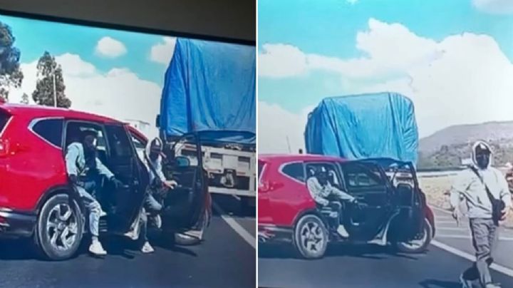 Autopista México-Texcoco: Impactantes imágenes captan intento de asalto a familia