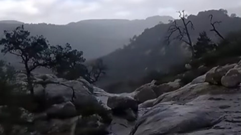 La lluvia de ayer en Peña Alta, en San Diego de la Unión.