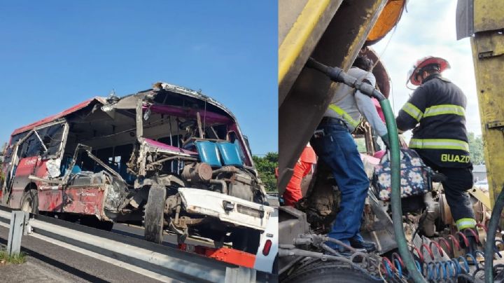 Lista de 32 lesionados tras choque de camión en la autopista Veracruz - La Antigua