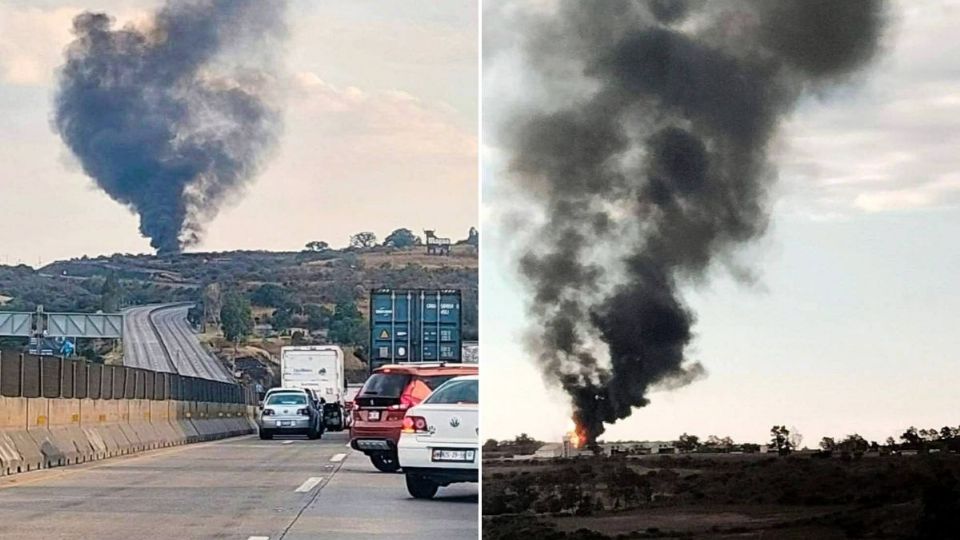 Cierran la autopista México-Querétaro por incendio en Tepeji del Río