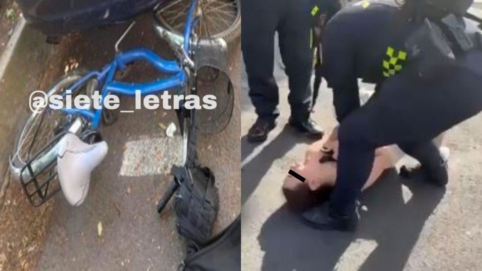 Joven arrolla a mujer policía para evitar multa en la Condesa, CDMX