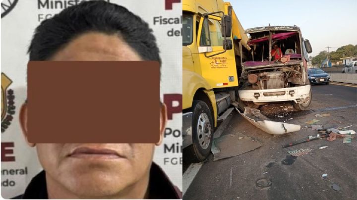 Prisión preventiva para trailero implicado en accidente de camión en Veracruz