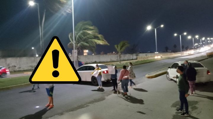 Cierran puente Allende por falta de luz en Veracruz; CFE dice que no hay apagón