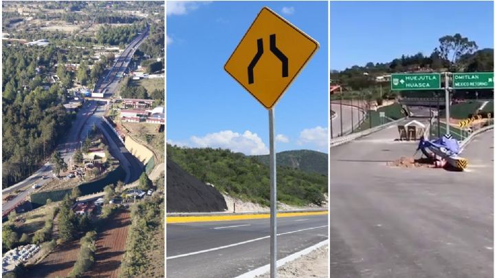 Carretera Real del Monte-Huasca: así se ve desde el aire el avance a poco de abrir